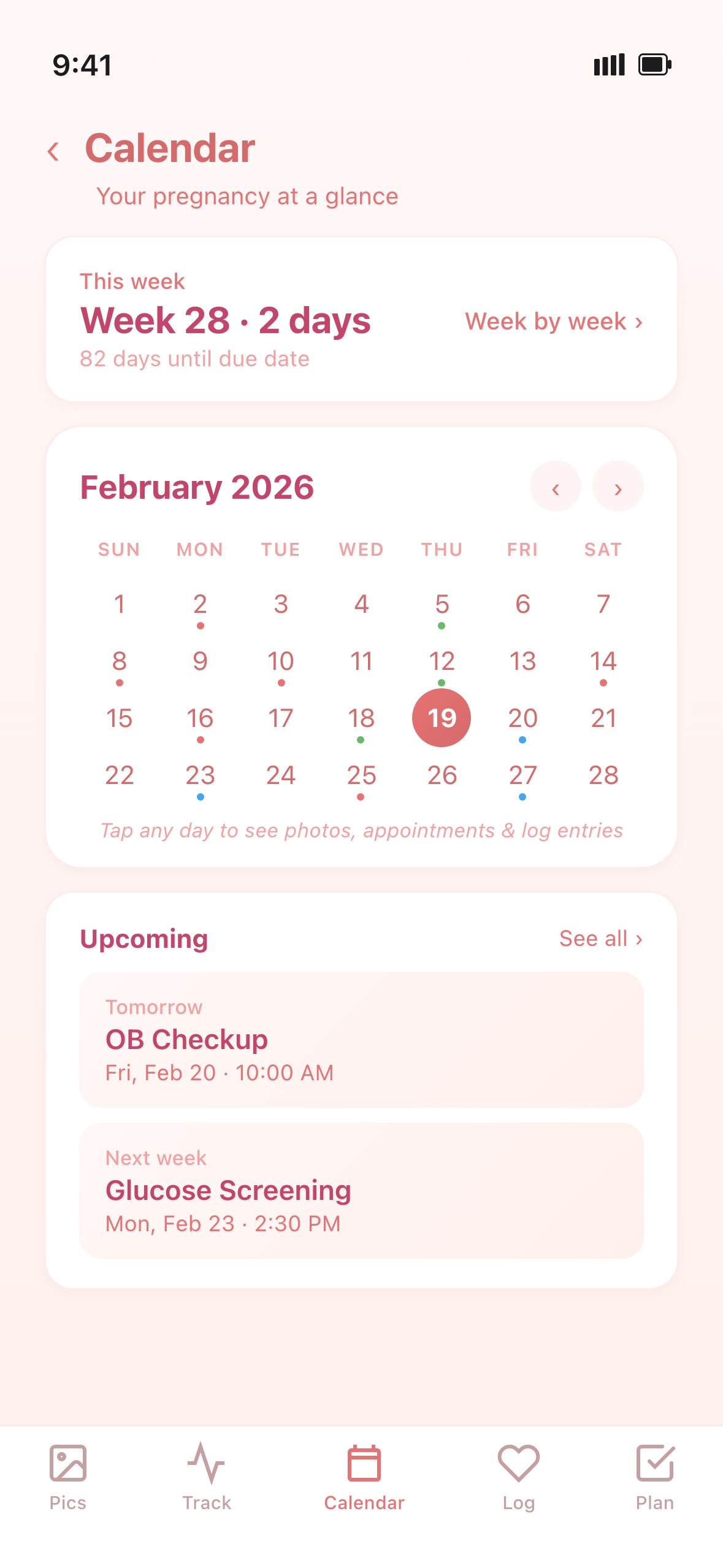 Calendar View